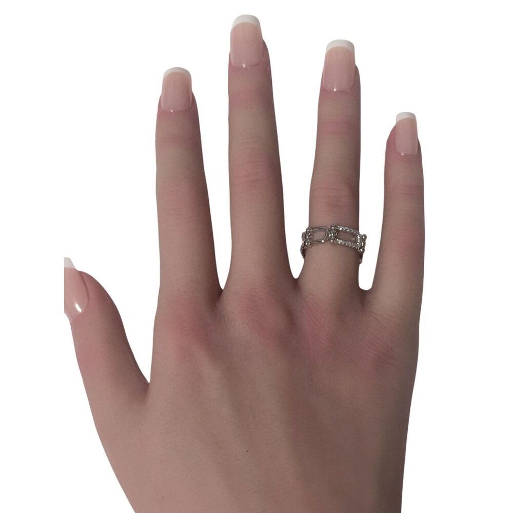 925 Sterling Silver Ring Cubic Zirconia Size 5 - Picture 6 of 6
